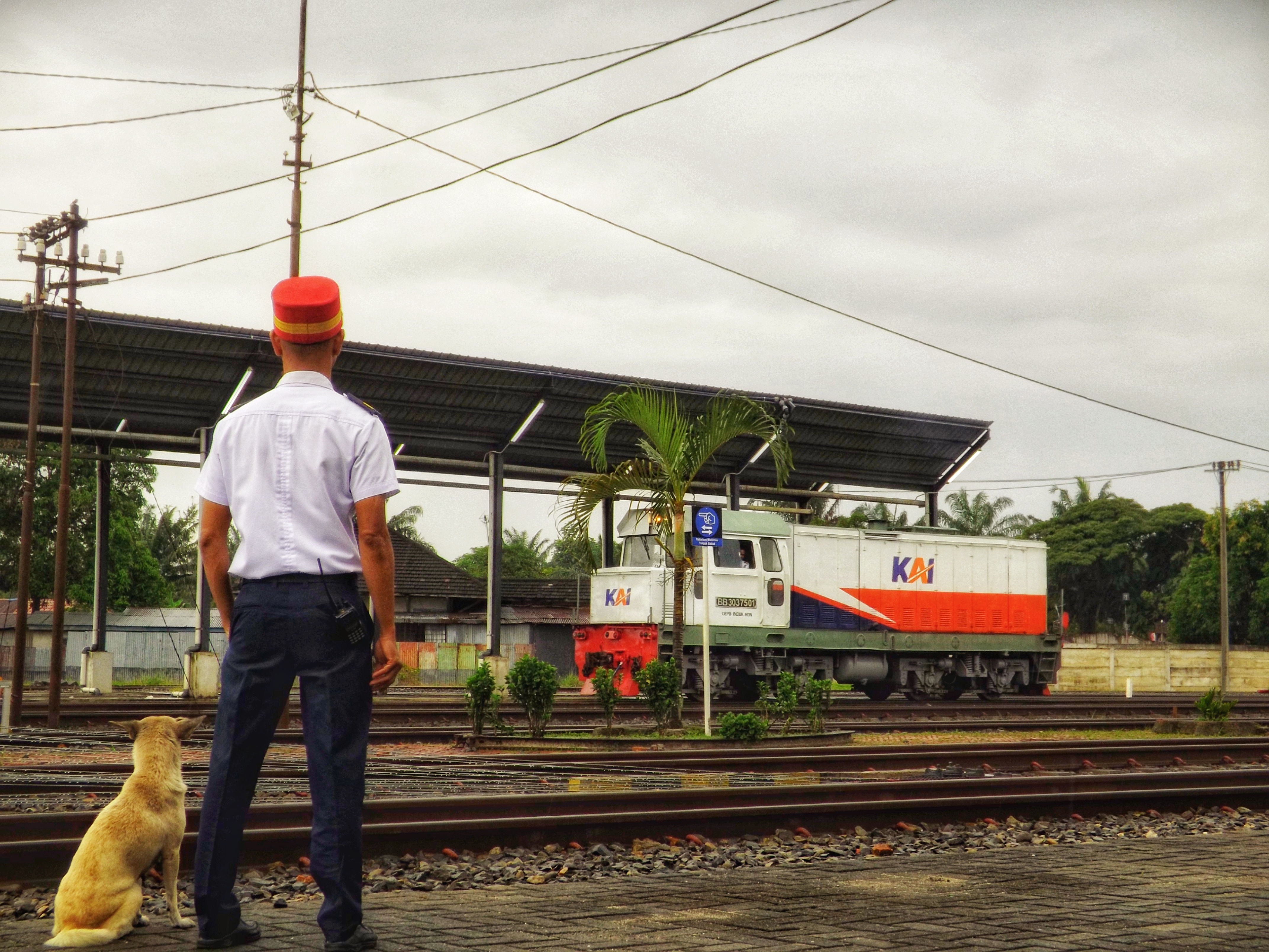 lokomotif legend memasuki stasiun Pulu Brayan