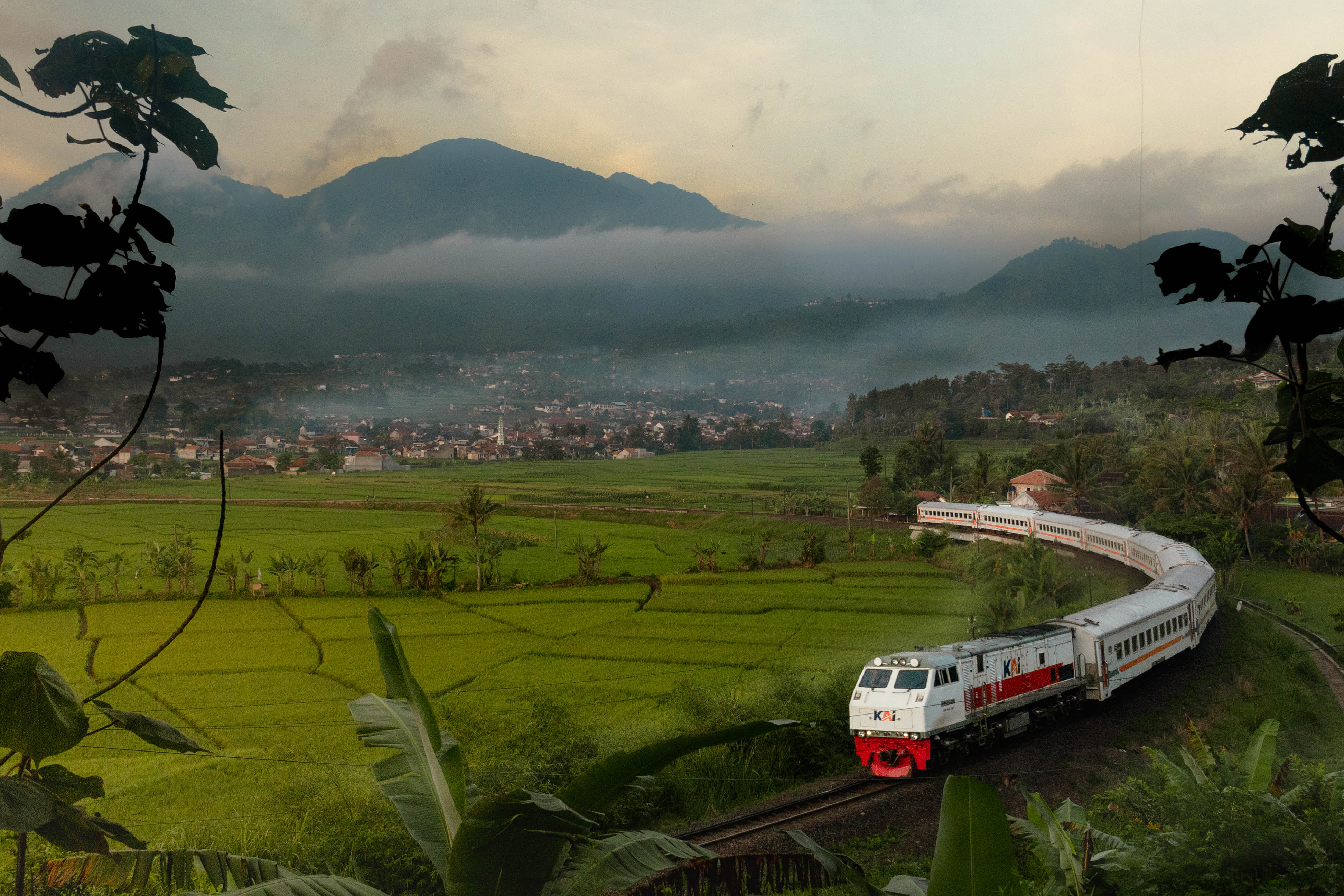 Kereta Api di Pelukan Hijau Nusantara