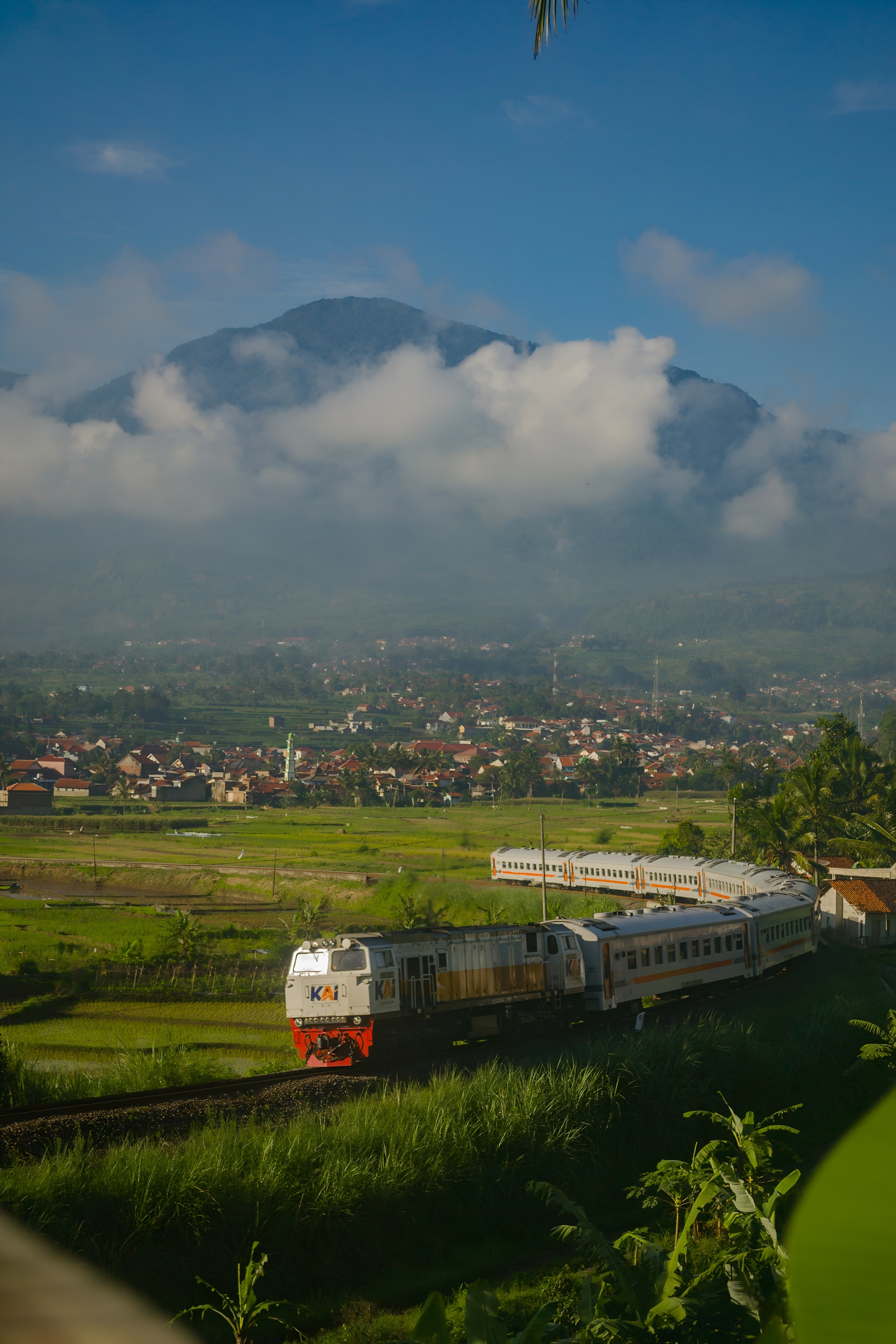 Cikuray dengan latar Gunung Guntur